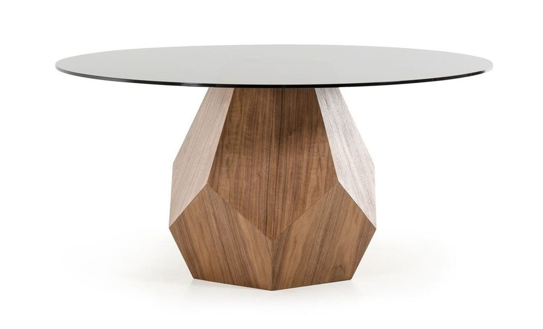 Modrest Rackham Mid-Century Walnut Round Dining Table - Featured Photo