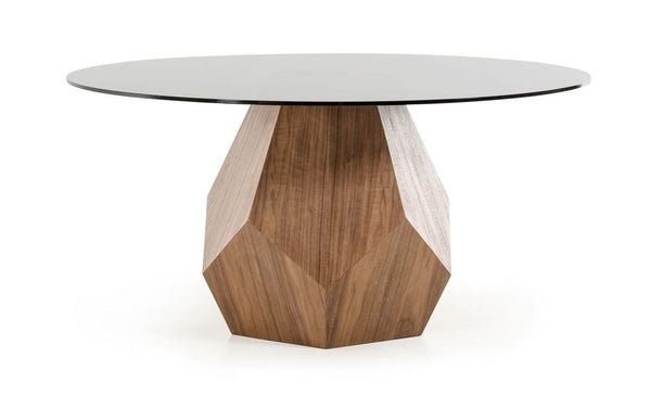 Modrest Rackham Mid-Century Walnut Round Dining Table - Featured Photo