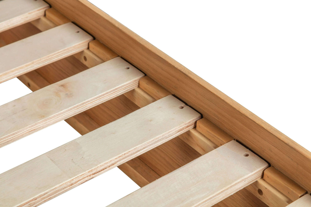 Modrest Winters - Modern Natural Oak Bed - Close-up view of bed slats