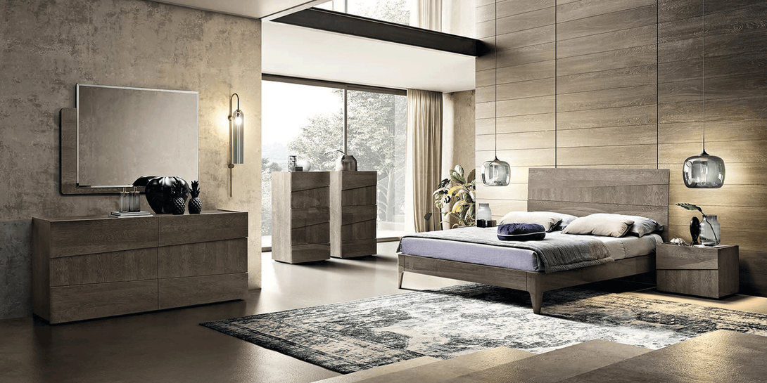 Tekno Bedroom Set in Brown Lacquer Finish - Featured Photo