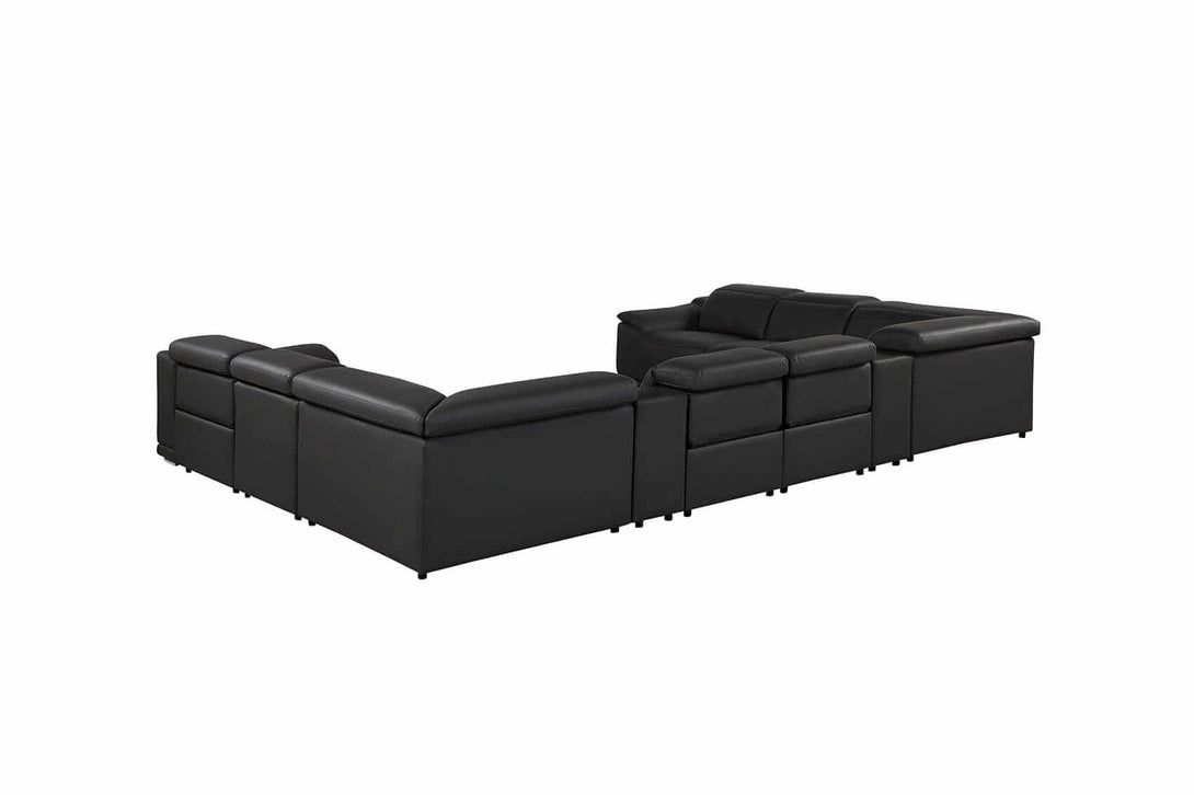 Divanitalia 9762 Build Your Own Leather Sectional Sofa with Recliners ...