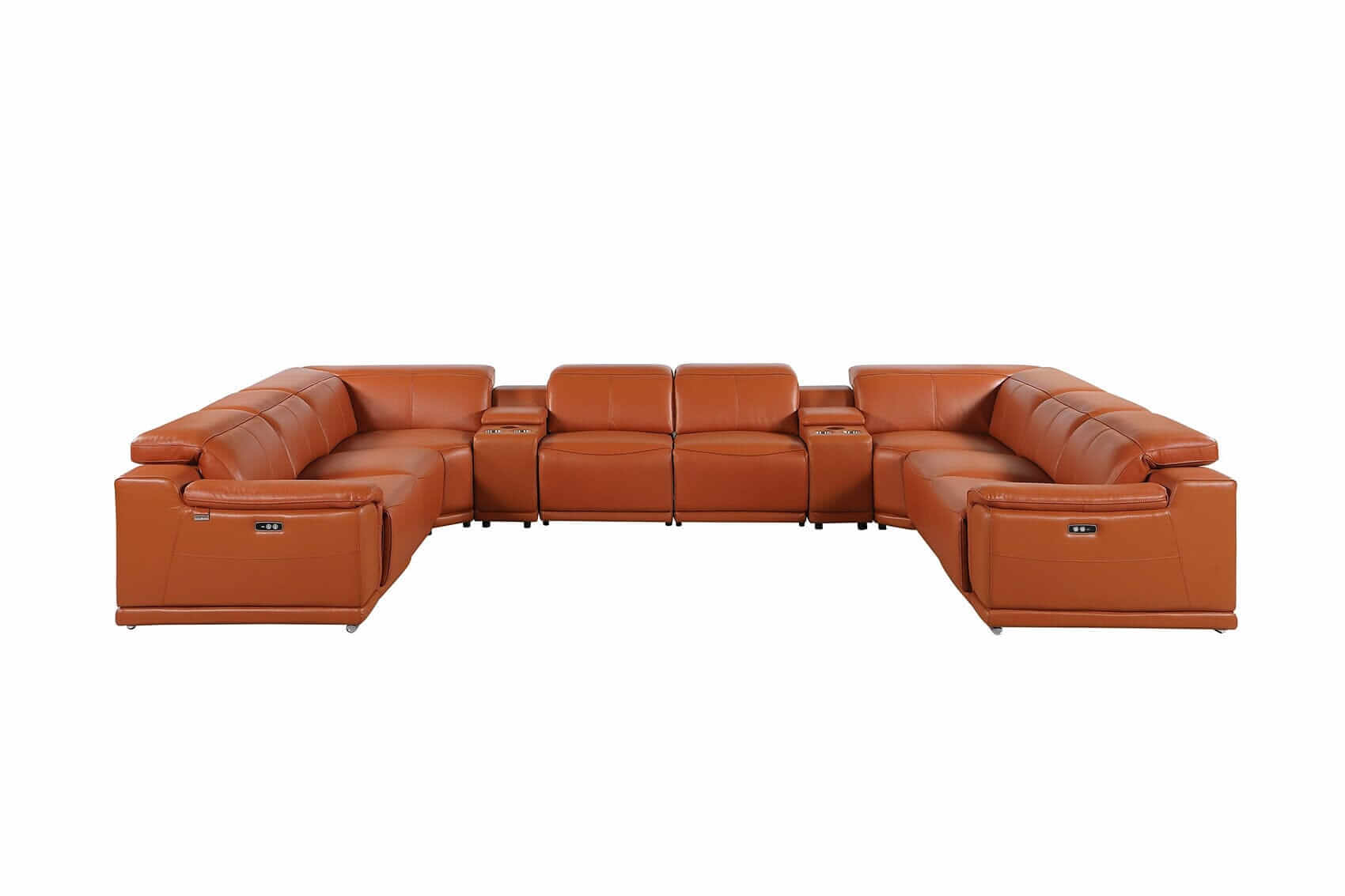 Divanitalia 9762 Build Your Own Leather Sectional Sofa with 
